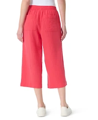 Gloria Vanderbilt Women's High-Rise Wide-Leg Gauze Pants