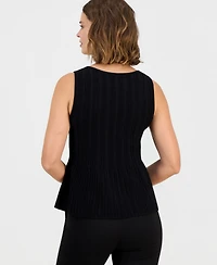 Anne Klein Women's Boat-Neck Peplum-Hem Top
