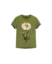 Desigual Women's Fitted daisy T-shirt