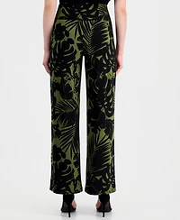 Anne Klein Women's Printed High Rise Wide Leg Pants