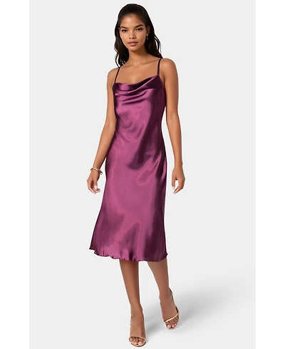 Bebe Women's Satin Midi Slip Dress