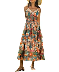 Cupshe Women's Postcard Tropical Midi Beach Dress