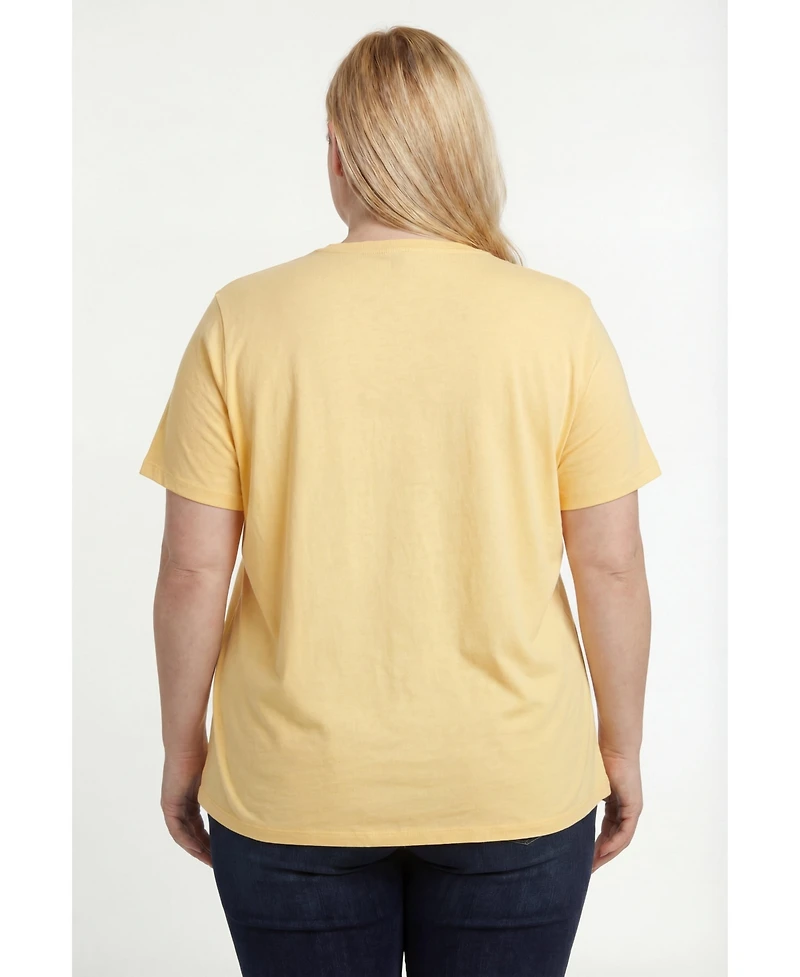 Woman Within Plus Perfect Short-Sleeve V-Neck Tunic