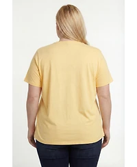 Woman Within Plus Perfect Short-Sleeve V-Neck Tunic
