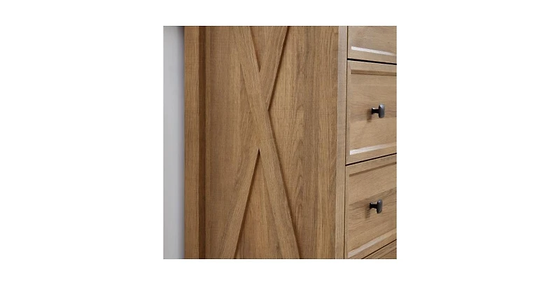 Flynama Minimalist 5 Drawer Dresser Sturdy Construction for Bedroom Living Room Storage