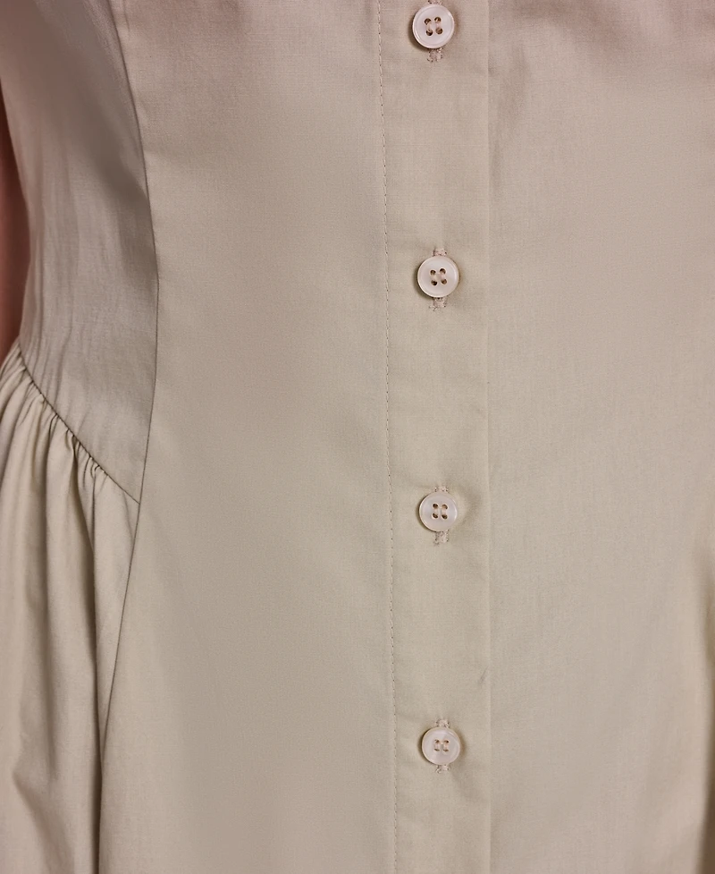 Jessica Howard Petite Sleeveless Collared Shirt Dress