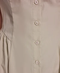 Jessica Howard Petite Sleeveless Collared Shirt Dress