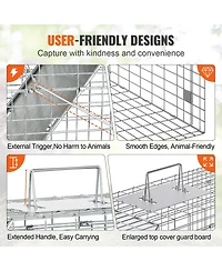 Sugift Live Animal Cage Trap, Humane Iron Trap for Cats and Rabbits