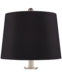 Regency Hill Arden 25" High Twist Modern Table Lamps Set of 2 Brushed Nickel Finish Mercury Glass Shade Living Room