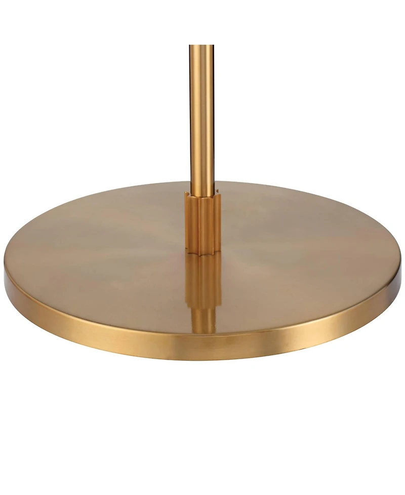 Possini Euro Design Raymond Modern 69" Tall Arc Floor Lamp with Smart Socket Warm Gold Adjustable Shade for Living Room Reading