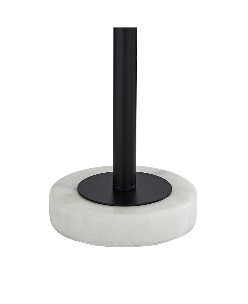 Possini Euro Design Raul 29 1/4" Tall Modern End 3-Way Table Lamp Marble Single Scalloped Shade Living Room Bedroom