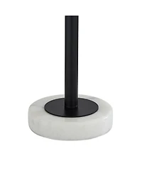Possini Euro Design Raul 29 1/4" Tall Modern End 3-Way Table Lamp Marble Single Scalloped Shade Living Room Bedroom