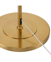Possini Euro Design Vivant Modern 71 1/2" Tall Standing Floor Lamp 8-Light Crystal Spray Metal Soft Gold Finish Drum Shade