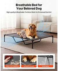 Sugift Elevated Dog Bed for Large Dogs Portable Raised Cot for Indoor and Outdoor Use