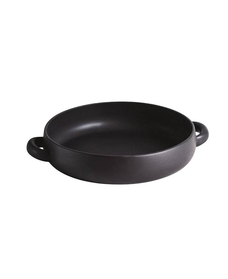 Gharyan Stoneware, Stoneware Serving Plate With Handles 13.4"