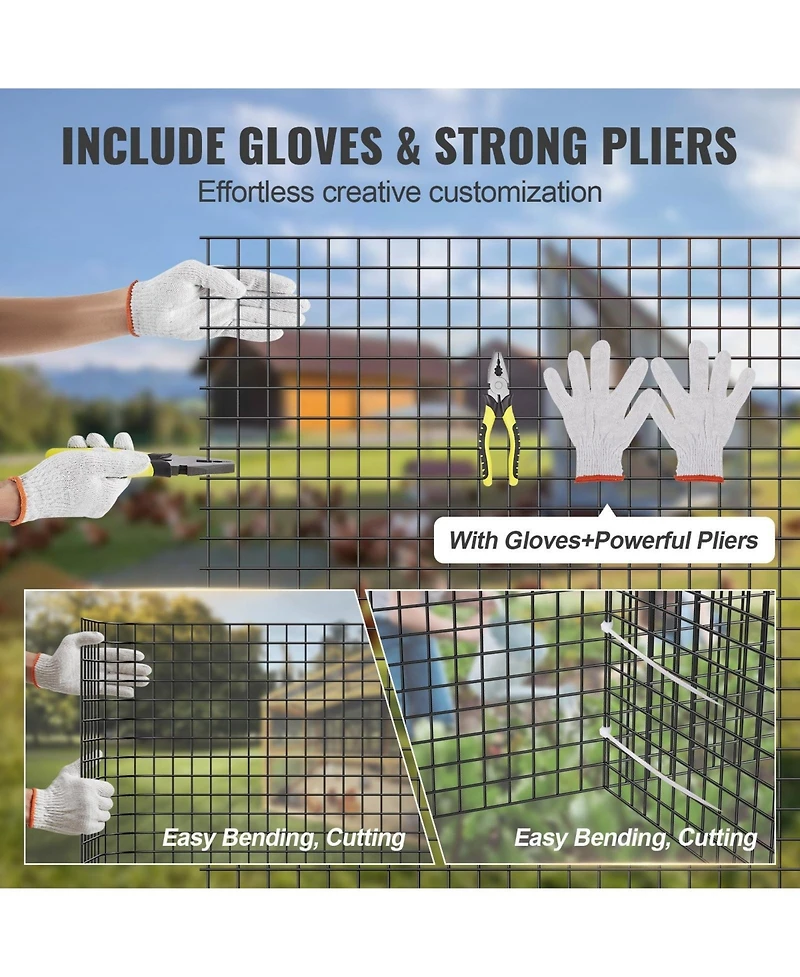 Sugift Vinyl Coated Hardware Cloth Mesh Roll for Poultry Enclosures