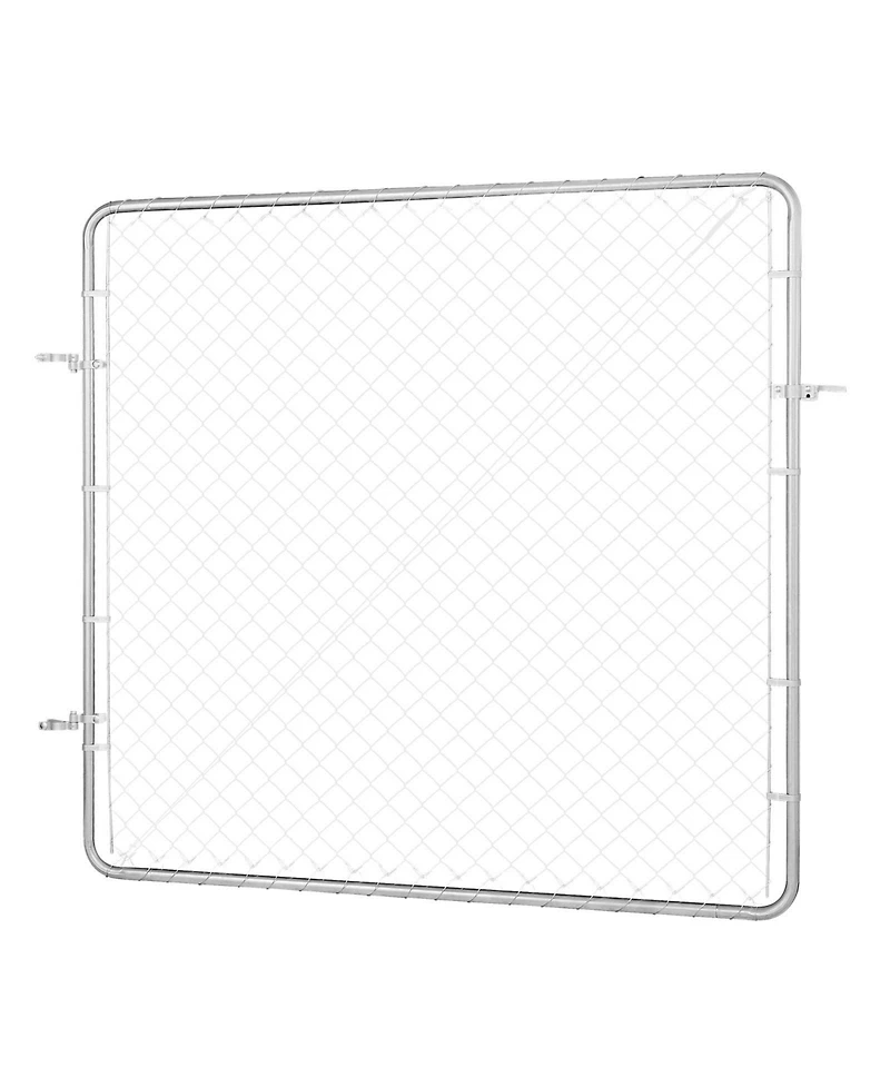Sugift Chain Link Fence Gate, Adjustable Panel, Openings, Galvanized