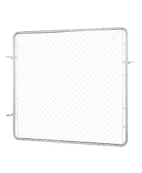Sugift Chain Link Fence Gate, Adjustable Panel, Openings, Galvanized