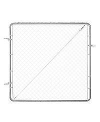 Sugift Chain Link Fence Gate, Adjustable Panel, Openings, Galvanized