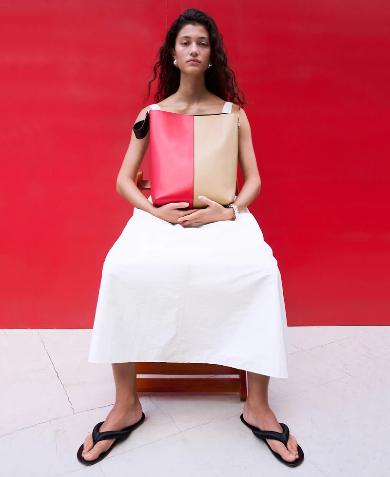 Selection Mango Women's Padded Leather Strap Sandals