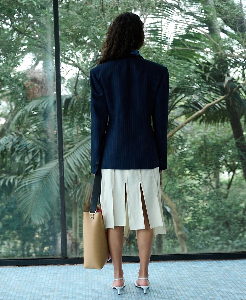 Selection Mango Women's Fringed Hem Midi Skirt