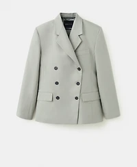 Selection Mango Women's Flap Pockets Straight Suit Blazer