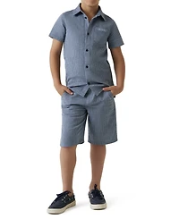 Guess Boys' 8-16 Seersucker Chino Shorts