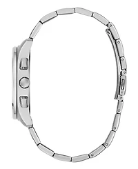 Guess Men's Silver-Tone Stainles Steel Multi-Function Watch, 40mm