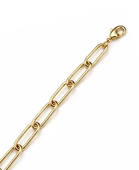 18K Gold Plated or Silver Plated Oval Link Bracelet