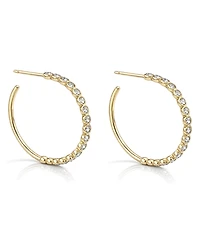 And Now This Crystal Post Hoop Earrings