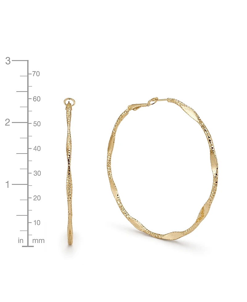 And Now This 18K Gold Plated or Silver Plated Hoop Earring