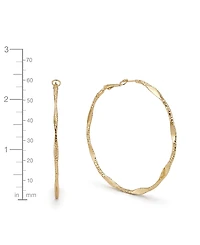 And Now This 18K Gold Plated or Silver Plated Hoop Earring