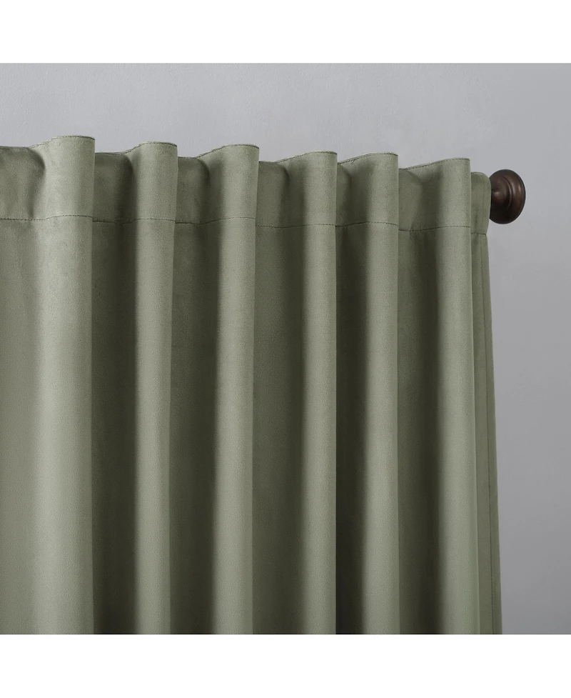 Amherst Velvet Noise Reducing Thermal Extreme 100% Blackout Back Tab Curtain Panel