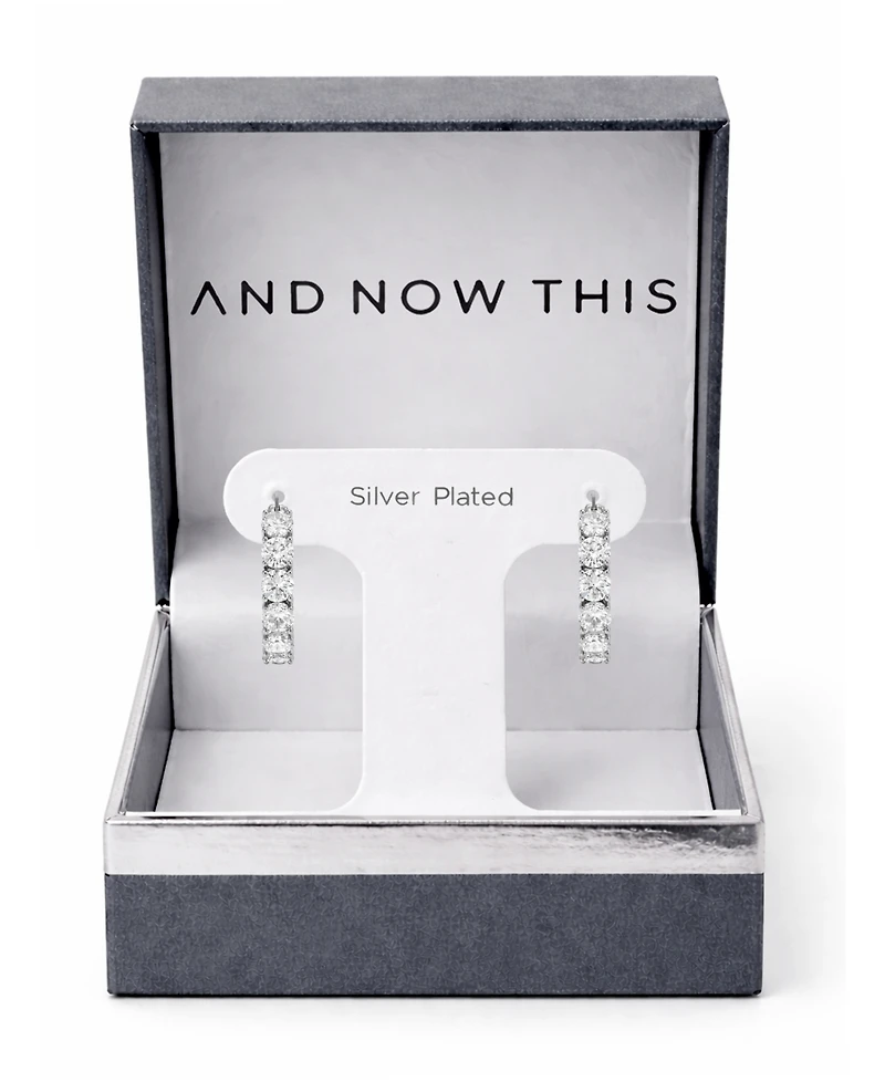 And Now This Cubic Zirconia Inside Outside Hoop Earring