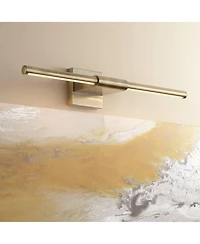 Possini Euro Design Anthony 24" High Modern Picture Wall Lamp Light Fixture Mount Living Room Indoor Led Gold Antique Brass