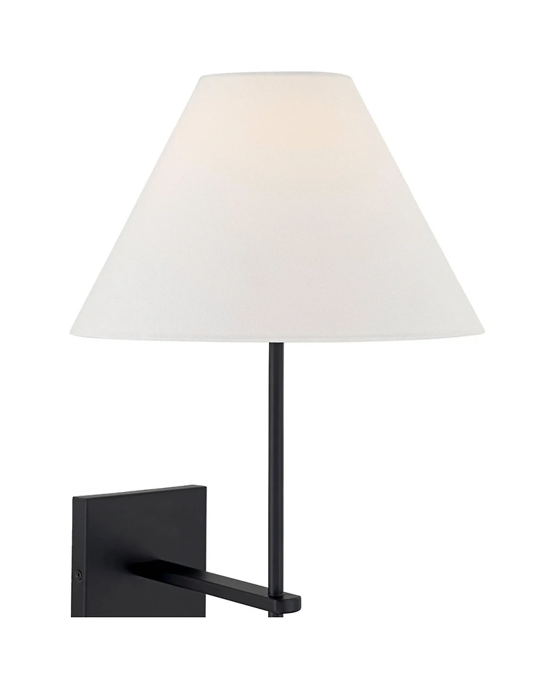 Possini Euro Design Possini Euro Ayla 32" High Black and White Linen Wall Sconce