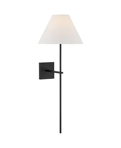 Possini Euro Design Possini Euro Ayla 32" High Black and White Linen Wall Sconce