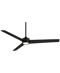 Casa Vieja 60" Monte Largo Matte Black Led Ceiling Fan w/ 36" Rod