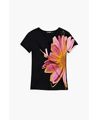 Desigual Women's T-Shirt Opening Flower