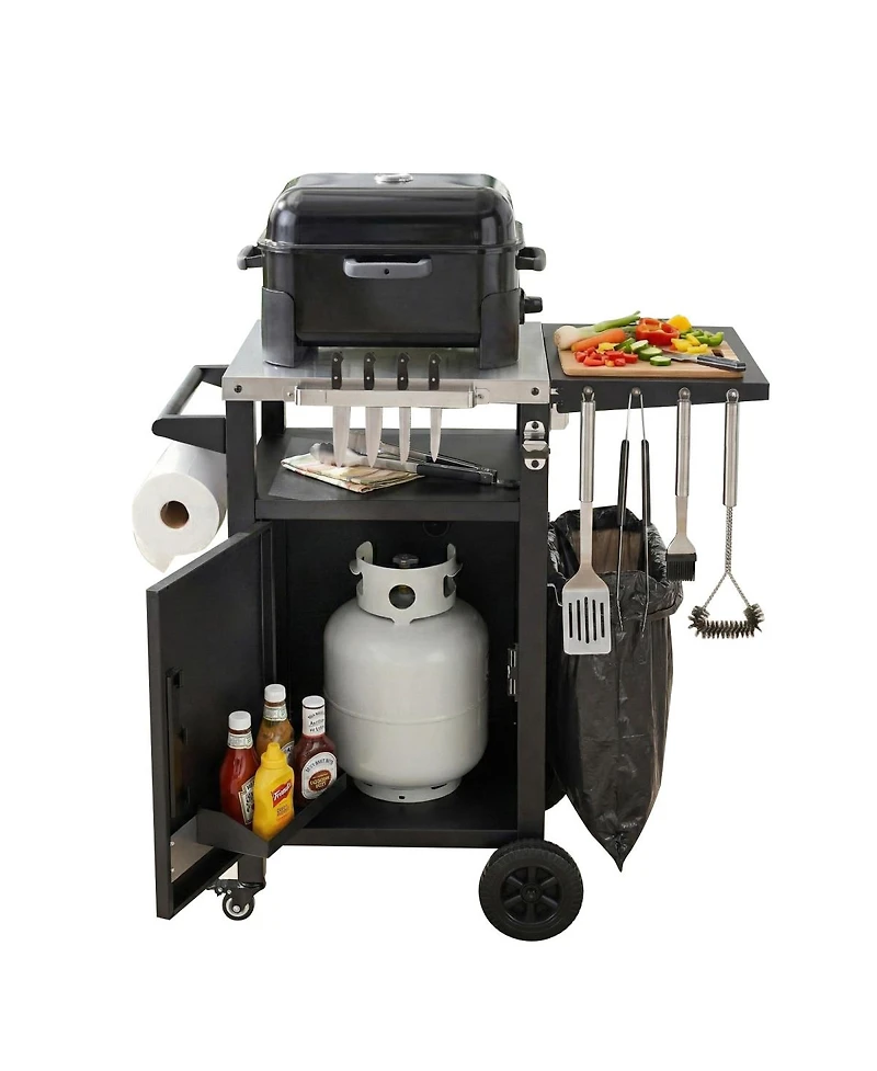 Streamdale Furniture Outdoor Grill Cart Storage and Wheels