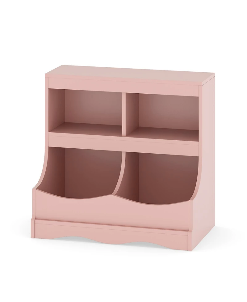 Gouun Toy Storage Organizer 4- Cubby Kids Bookcase for Toys and Books, 26.5" x 16" x 24.5"