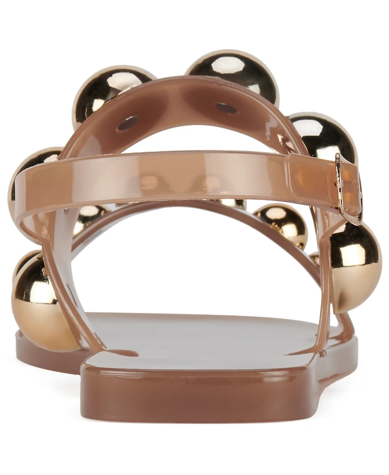 Jeffrey Campbell Women's Gum-Drop Studded Flat Jelly Sandals