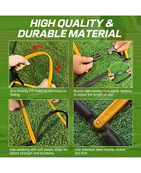 Happy Jump Agility Ladder 12 Rung 20 Ft Speed Training Ladder Drill Sports Workout Equipment for Football Soccer Footwork Exercise