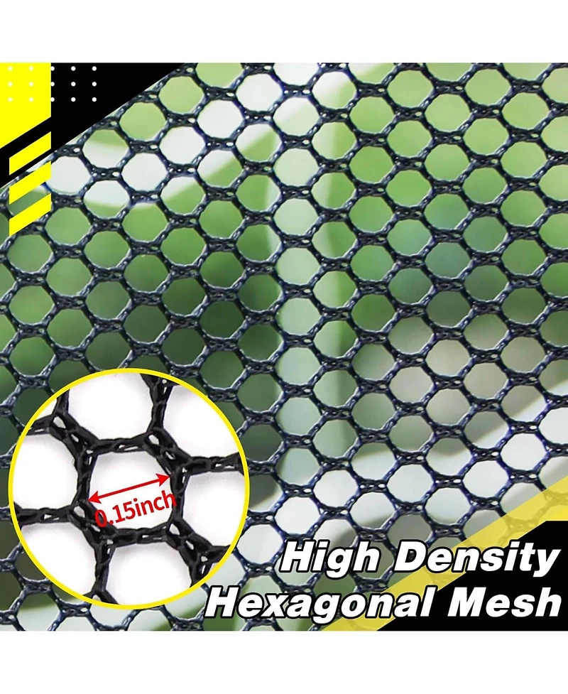 Happy Jump 3-in-1 Football Target Net and Portable Ball Bag, Easy to Attach Soccer Training Equipment with Upgraded Metal Tubes for Accuracy Practice