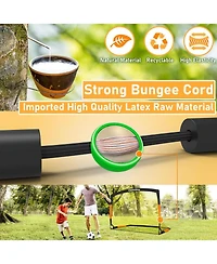 Happy Jump 5'x3.6' Soccer Goal Net with Agility Ladder 12 Rung 20 Ft Speed Training