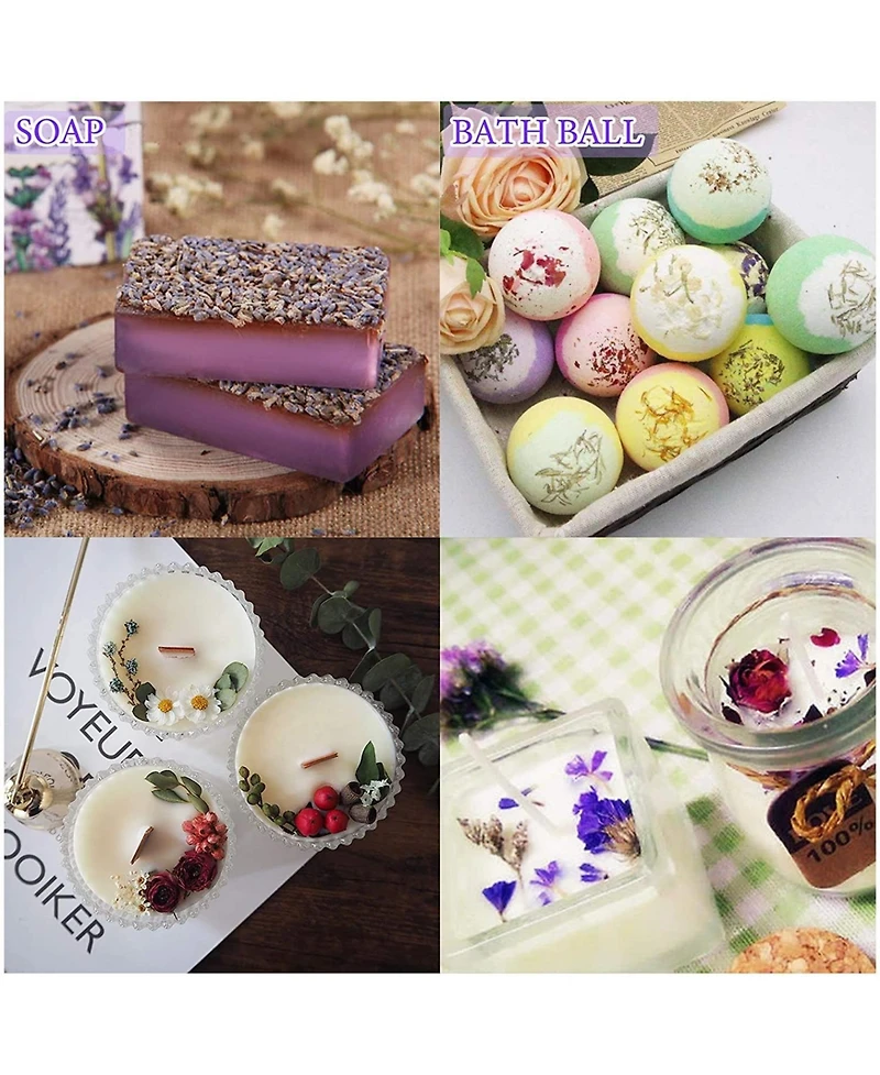 Gnuadz 20 bags Dried Flowers Herbs Kit Soap Candle Bath