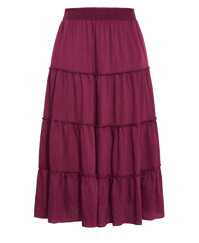 City Chic Women's Boho Tiered Maxi Skirt
