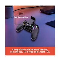 RadioShack Wireless Portable Gamepad With Lights for Any Gaming Device with Adapter Ergonomic Design and 360 Rotation With Removable Phone Clip 260606