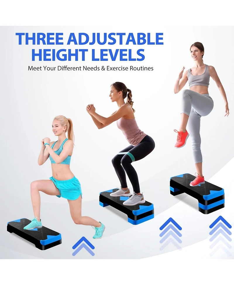 Zeny 26.5 inch Aerobic Step Platform with 4 Step Risers