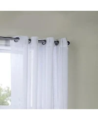 Habitat Broadway Smooth Textured Boho Chic Inspired Sheer Panel Grommet Curtain Panel